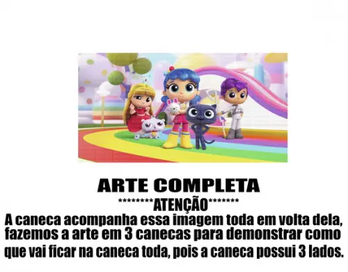 Caneca Polímero Vera e o Reino do Arco-íris Personalizada