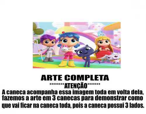 Caneca Polímero Vera e o Reino do Arco-íris Personalizada