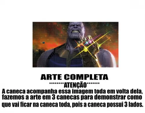 Caneca Polímero Vingadores Ultimato Personalizada