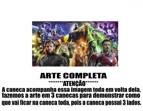 Caneca Polímero Vingadores Ultimato Personalizada