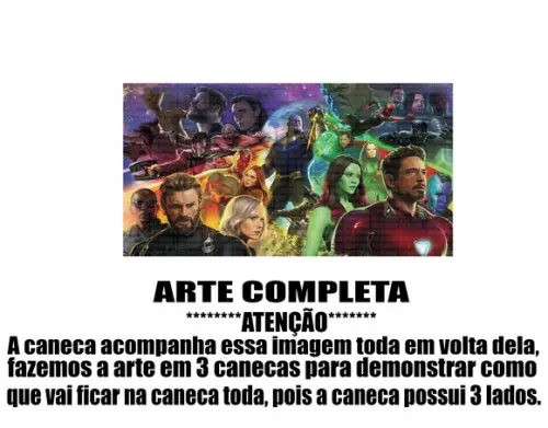 Caneca Polímero Vingadores Ultimato Personalizada