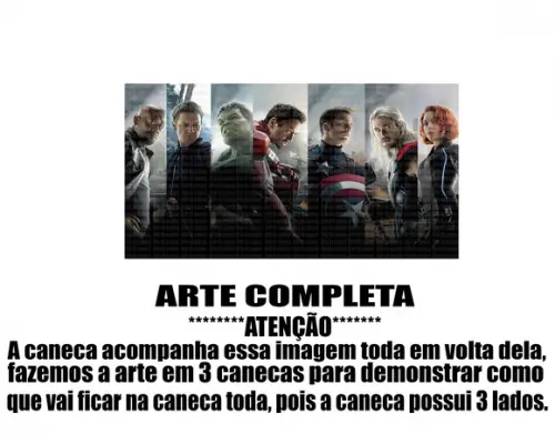 Caneca Polímero Vingadores Ultimato Personalizada
