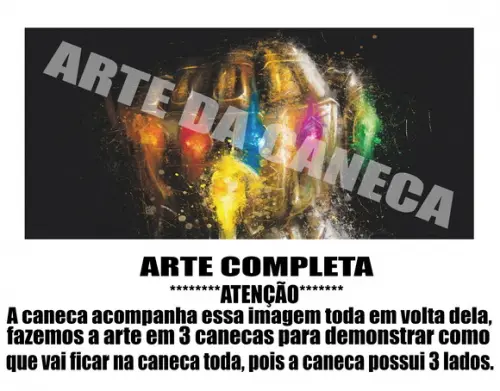 Caneca Polímero Vingadores Ultimato Personalizada