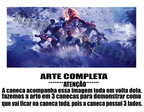 Caneca Polímero Vingadores Ultimato Personalizada