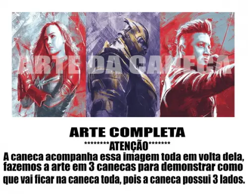 Caneca Polímero Vingadores Ultimato Personalizada