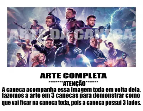 Caneca Polímero Vingadores Ultimato Personalizada