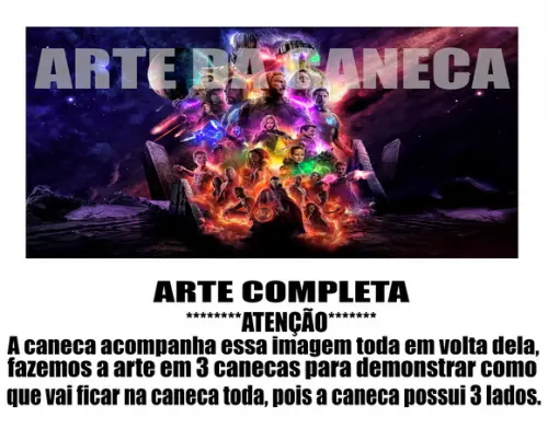 Caneca Polímero Vingadores Ultimato Personalizada