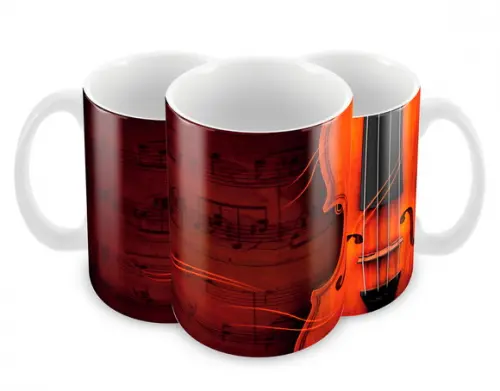 Caneca Polímero Violino Personalizada