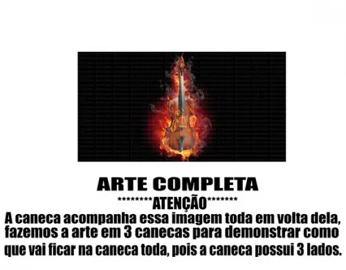 Caneca Polímero Violoncelo Personalizada