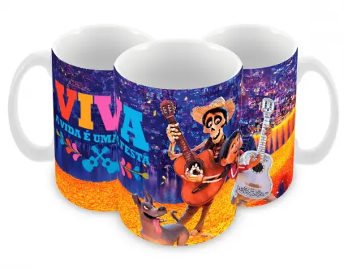 Caneca Polímero Viva a Vida É Uma Festa Personalizada