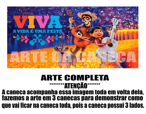 Caneca Polímero Viva a Vida É Uma Festa Personalizada