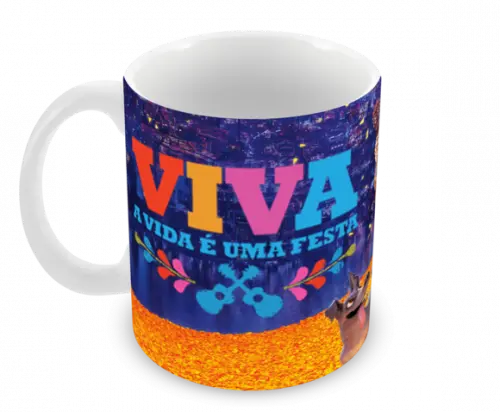 Caneca Polímero Viva a Vida É Uma Festa Personalizada