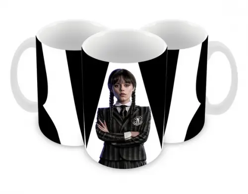Caneca Polímero Wandinha Personalizada