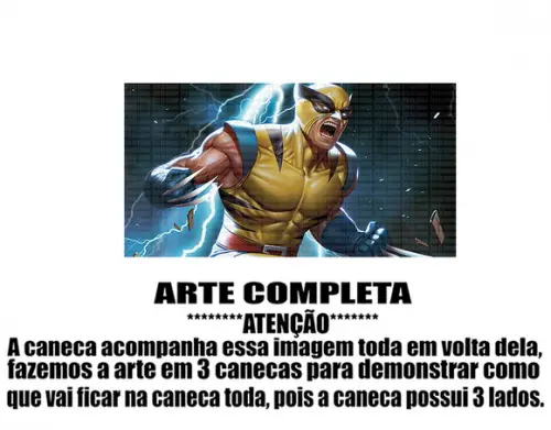 Caneca Polímero Wolverine Personalizada