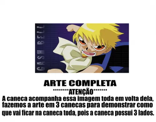 Caneca Polímero Zatch Bell Personalizada