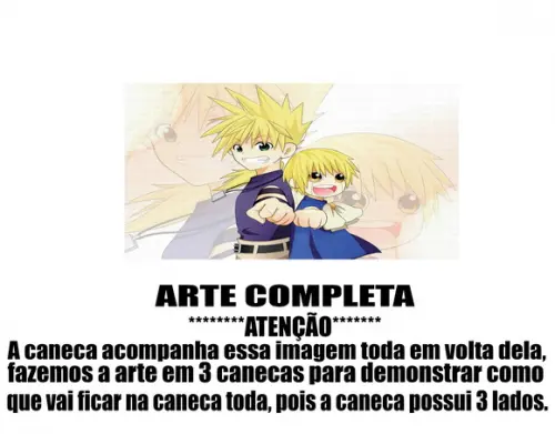 Caneca Polímero Zatch Bell Personalizada