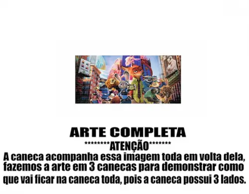 Caneca Polímero Zootopia Personalizada