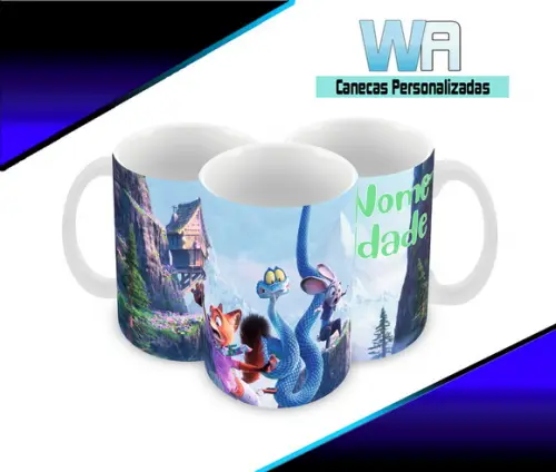 Caneca Polímero Zootopia Personalizada