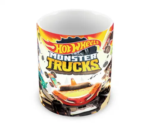 Caneca Pollímero Hot Wheels Monster Trucks Personalizada