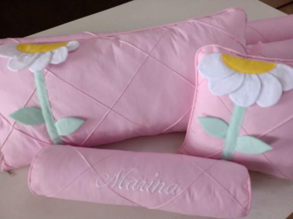 Kit Berço Margarida Padrão Americano rosa