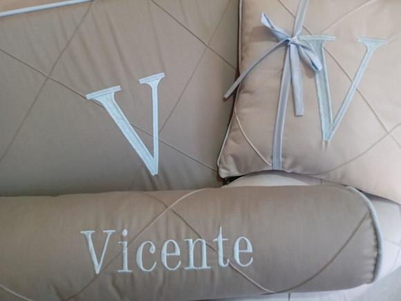 Kit Berço Personalizado Padrão Americano cinza