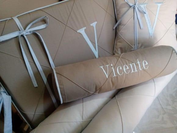 Kit Berço Personalizado Padrão Americano cinza