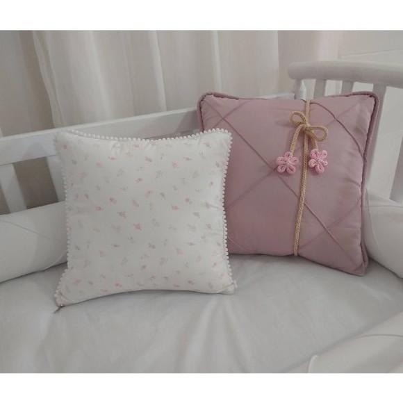 Kit de Berço Rolinho Origame Rosa 5 Peças
