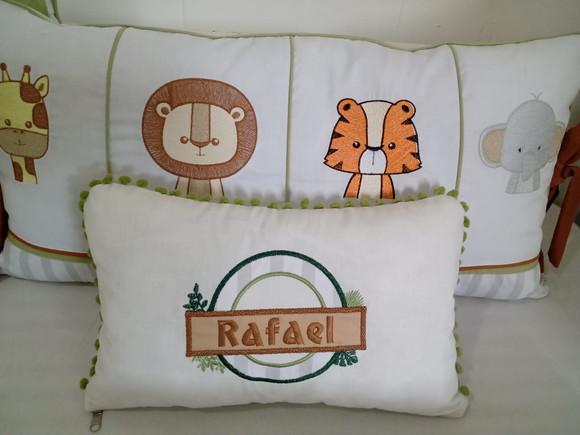 Kit de Berço Rolinho Safari Menino 5 Peças 100 % Algodão