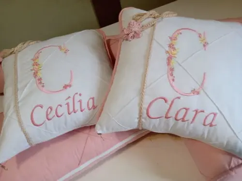 Almofada Decorativa Personalizada Bordada