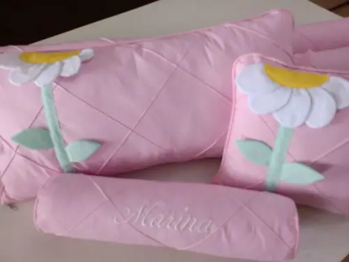 Kit Berço Margarida Padrão Americano rosa