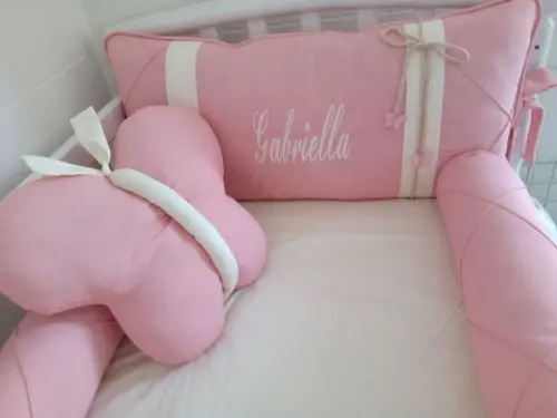 Kit Berço Origami Personalizado menina rosa