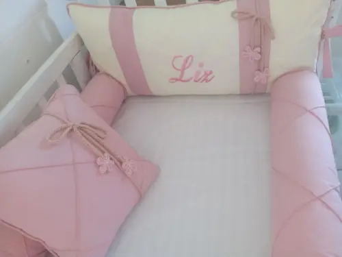 Kit Berço Origami Personalizado menina rosa