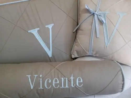 Kit Berço Personalizado Padrão Americano cinza