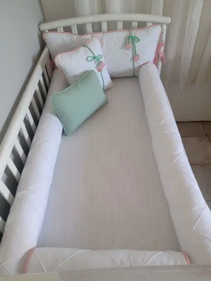 Kit de Berço Rolinho Origame Branco 5 Peças
