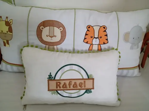 Kit de Berço Rolinho Safari Menino 5 Peças 100 % Algodão