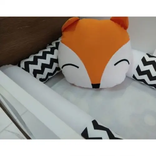 Kit mini Berço Rolinho Raposa 5 Pçs