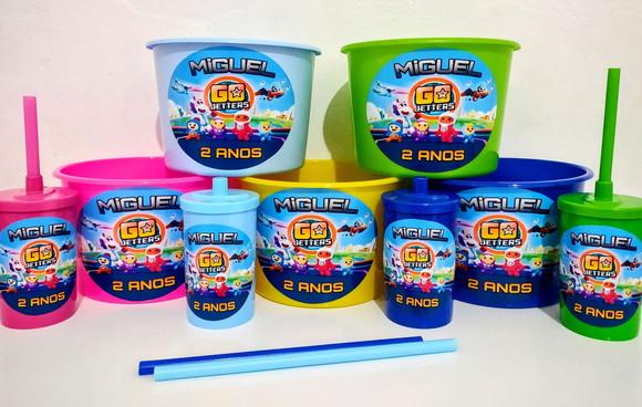 Baldinho de pipoca c/ copo Go jetters