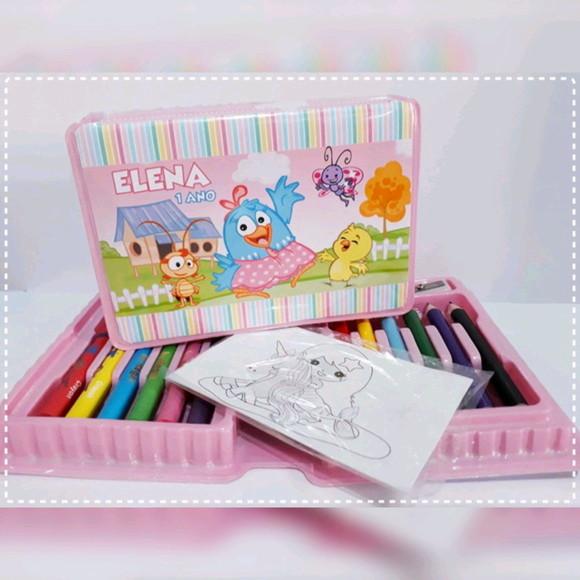 Estojo de pintura galinha pintadinha