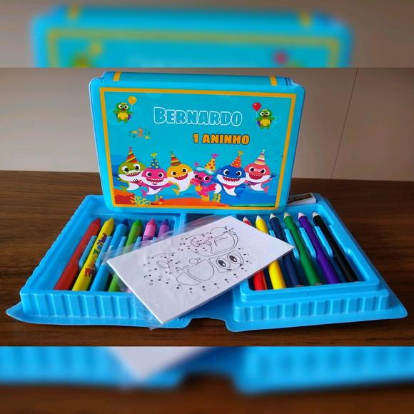 Estojo de colorir baby shark