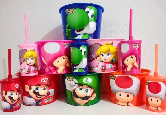 Kit Cineminha Balde+copo 200 ml Super Mario