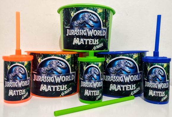 Kit cineminha copo 200 ml dinossauro