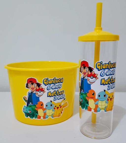 Kit Cineminha Pokemon Copo Longdrink