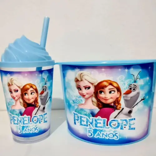 Balde de Pipoca + Copo Chantilly Frozen