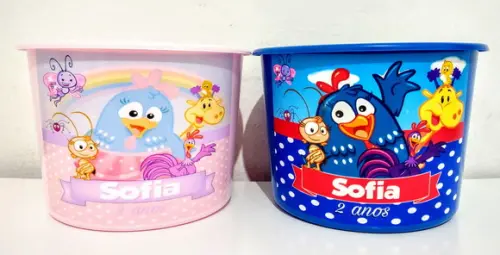 Balde de pipoca galinha pintadinha