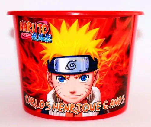 Balde de pipoca naruto