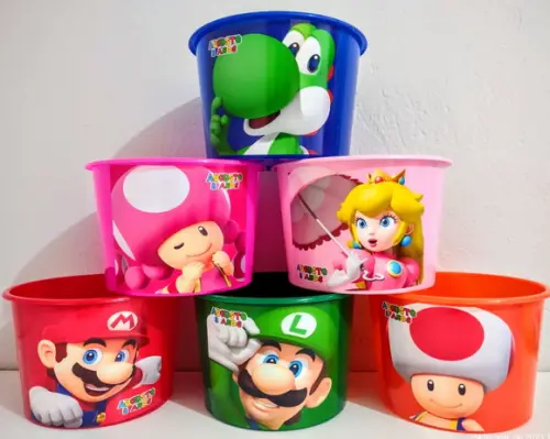 Balde de pipoca super mario