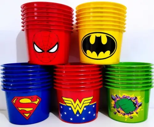 Baldes de Pipoca 1,5 Litros Super Herois