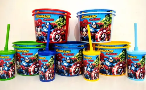 Baldinho de Pipoca c/ Copo Avangers