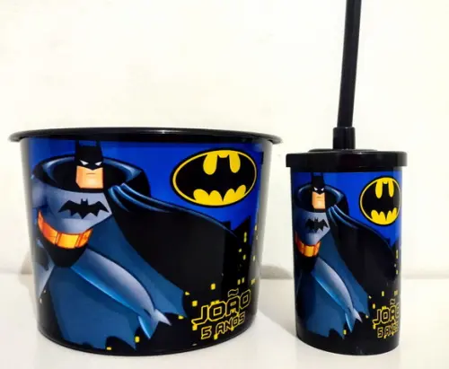 Baldinho de Pipoca c/ Copo Batman