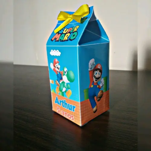 Caixinha milk super mario